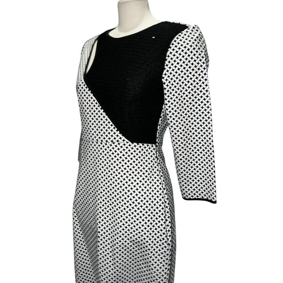 I Heart Ronson Womens Sequin Black & White Pencil Dress Size Medium - Picture 12 of 16